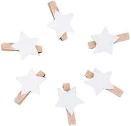 Sterren Wasknijpers - Houten Decoratieve Klemmen - Handwerk Clips - Klein Formaat - Kerst Decoratie - Perfect voor Bruiloften en Feestjes — thumbnail 4