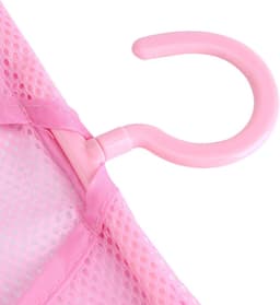 Wasknijperzak met Hanger, Multifunctionele Hangende Netzakhanger Sokken Ondergoedopslag voor Badkamer Kledingkast Wasserij Waslijn Buiten(Roze) — thumbnail 3