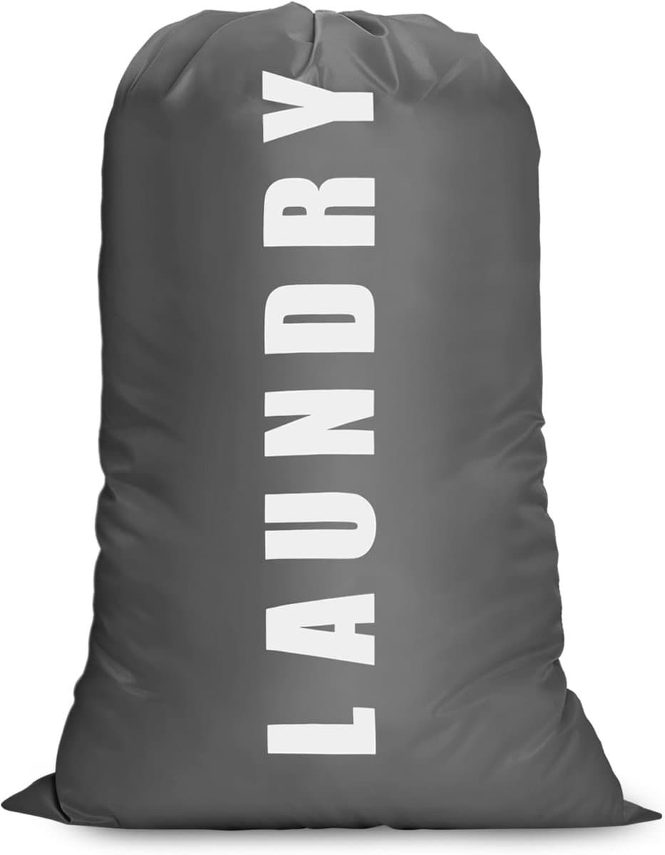 Extra grote waszak 61x91 cm, opvouwbare opslagzak voor vuile was, met trekkoord en duurzame kwaliteit, ideaal voor reizen, badkamer en slaapkamer — afbeelding 1