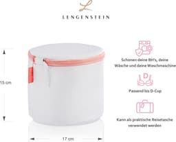 Set van 4 beha's, wasnetten voor wasmachine, waszak met ritssluiting, zacht gevoerd met roze naad, waszak voor sokken, beha's, ondergoed en lingerie — thumbnail 4