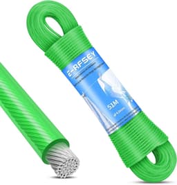 Waslijn Staalkern - Sterk Koord - Buiten Ophangen - Hoge Draagkracht - 51 Meter - Blauw — thumbnail 4