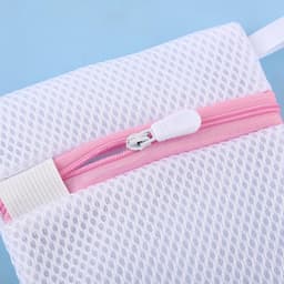 6 Stuks Mini Wasmachine Fijne Waszakken, Waszak met Gaas, Kleine Polyester Fijngaas Waszak voor Hotel Thuis, Honingraat Opbergzakken met Rits Hanglus — thumbnail 5