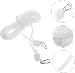 Touw Waslijn - Drooglijn Buiten - Kleding Drogen - Slijtvast Nylon - 10 Meter - Wit — thumbnail 5
