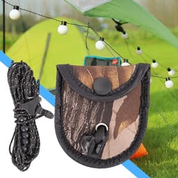 Camping Waslijn - Reis Waslijn Droogtouw - Kleding Drogen - Winddicht Reflecterend - 350 cm - Camouflage — thumbnail 3