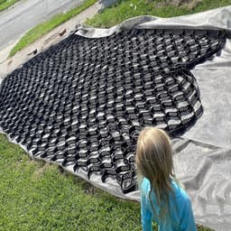 Stabilisatierooster - Grindmat Bodem - Oprit Versterken - 3600kg Draagvermogen - 5cm Hoog - Zwart — thumbnail 1