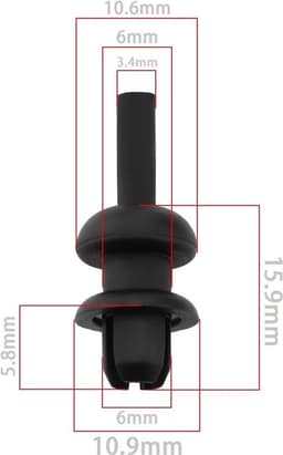 Allecto Plus - 10 stuks Pakket Plank Koord Haak Clips voor Vauxhall Cavalier CC — thumbnail 2