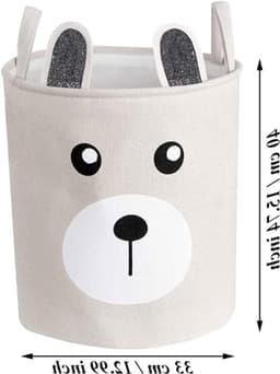 Canvas Organizer Mand - Groot, Waterdicht, Beige - Opvouwbaar — thumbnail 3