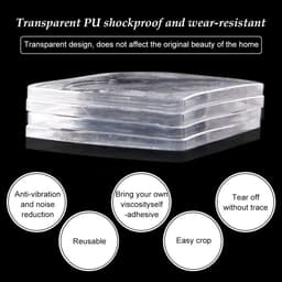 Trillingsdempers Wasmachine - 12 Stuks - Wasmachine dempers - 3 mm Dik - Universeel pads voor Wasmachine en Droger - Geluidsdempers - Trillingsmat - Antislipmat - Anti trillings / vibratie dempers pads - Wasmachine Verhoger - Schokdempers wasmachine — thumbnail 4