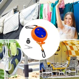 Uittrekbare Waslijn - Nylon - Antislip en Winddicht - Lichtgewicht en Compact - Voor Buitengebruik — thumbnail 1