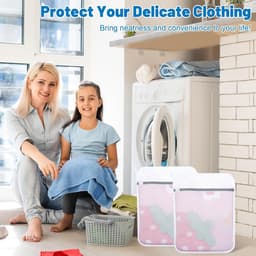Waszakken Set - Honingraat Mesh - Duurzaam en Sterk - Met Verborgen Rits - Voor Delicate Kleding — thumbnail 4