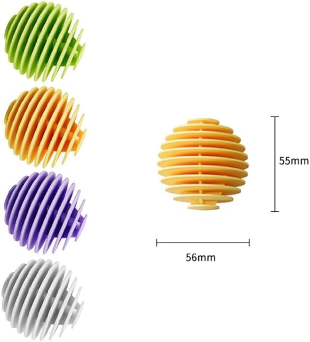 ballen wasballen herbruikbare wasballen siliconen droger ballen voor snel drogen en verminderen van vouwen voor kleding Pack van 4 — afbeelding 1