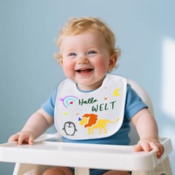 12 stuks slabbetjes voor baby's met 16 tekensjablonen, 12 textielstiften, babyshower, decoratiespel, waterdichte slabbetjes voor baby's, jongens en meisjes, babyborrel — thumbnail 5