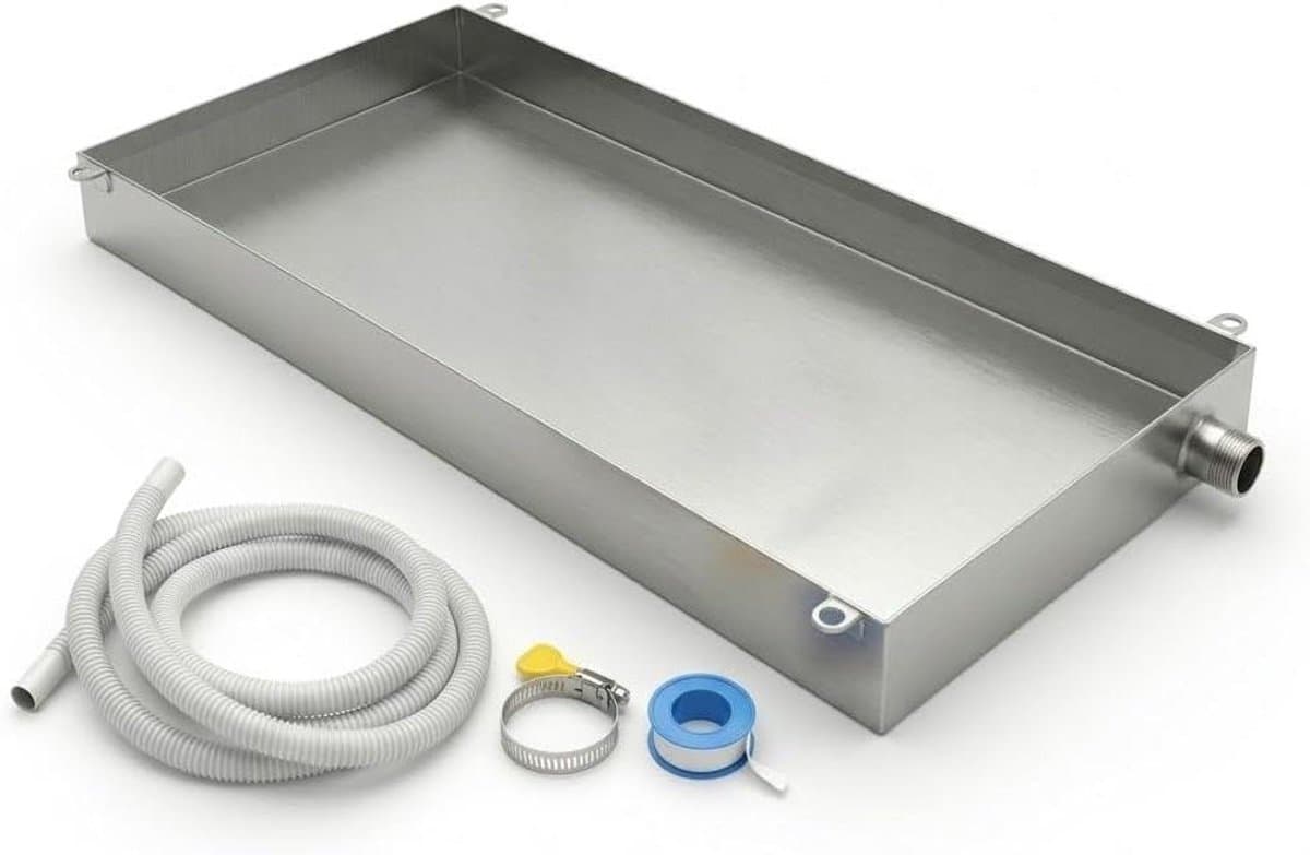 RVS Airconditioner Opvangbak - Lekbak Afvoer Airco - Condenswater Opvangen - 1.2 Mm Dik Staal - 70 x 50 cm — afbeelding 1