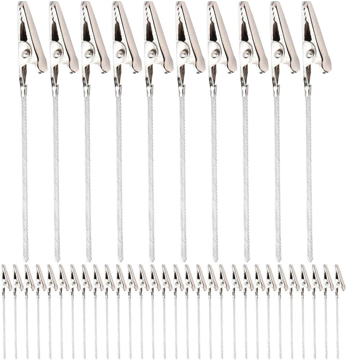 Fotoclips Metaal - Krokodillenklemmen Memo Clips - Foto's Presenteren - Stevige Metalen Grip - 40 Stuks - Zilver — afbeelding 1
