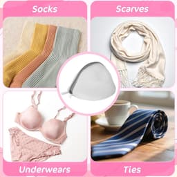Lingerie Waszakje- Set van 2 - Stevige Lingerie Waszak met Ritsbescherming - 18 x 15 cm - voor Wasmachine, Handdoeken, Ondergoed, T-Shirts & Fijne Was - Wit & Grijs — thumbnail 4