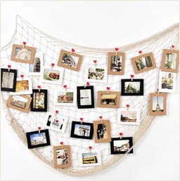 SnelShoppen - Andiker Mini Wasknijpers Houten Hartvorm met 2 m Jute Touw, Decoratieve Haakjes voor Bruiloften, Feestjes, Fotolijsten, Kaartdecoraties — thumbnail 2