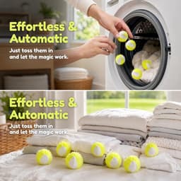 SnelShoppen - 16 stuks wasballen voor wasmachine, pluisballen, herbruikbaar, dierenhaarverwijderaar, nylon en PP, microvezel, ideaal voor kleding en k — thumbnail 2