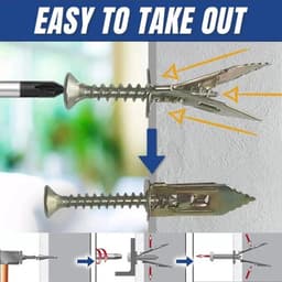 Gipsplaat Ankers met Schroeven Holle Muur Anker Tikken Schroeven Kit — thumbnail 5