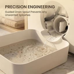 2x Afvoerbak voor wasmachine -17,8 ×17,8cm-Lekbak wasmachine-Wateropvang-Opvangbak tegen lekkage-Afvoer-Wasmachine Wateropvangbak-universele opvangbak voor filterreiniging-Voorkom vlekken op de vloer door overstromend water–Opvangbak voor wasmachine — thumbnail 4