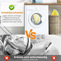 Schoenenwaszak voor de wasmachine, multifunctionele bescherming voor sneakers en schoenen, 1 stuk (Geel) — thumbnail 4