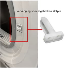 Dparts plastic slotpin van deur wasdroger geschikt voor AEG en Electrolux - deurhaak pin voor drogers - sluithaak pen droogkast - nr. 8086811034 - 8086811141 - 140006804037 — thumbnail 3
