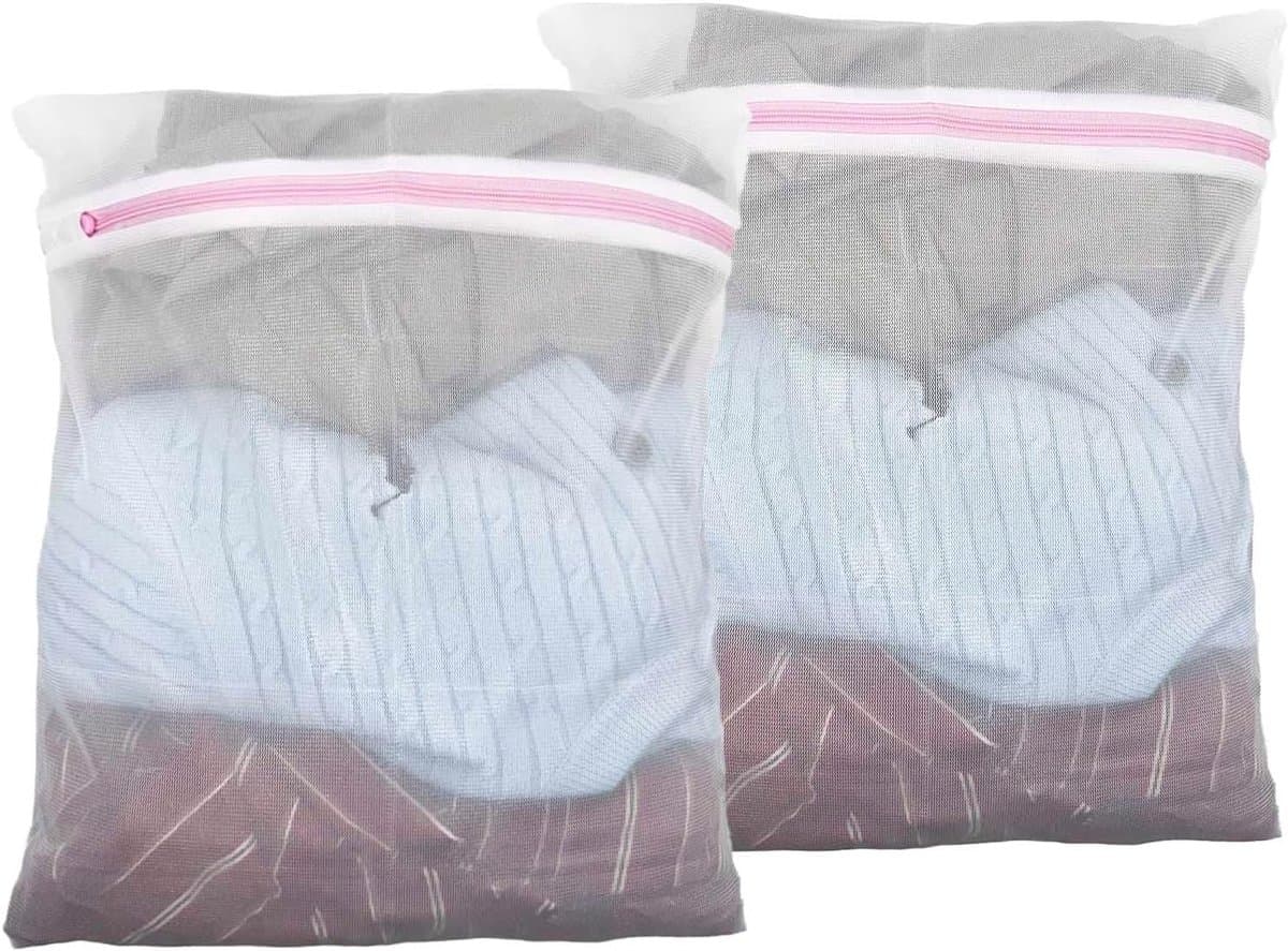 Wasmachine Wasnet, 50 x 60 cm, Kleine Waszak met Verborgen Rits, Bescherming tegen Vouwen en Deformatie van Kleding, Ideaal voor Delicate Stoffen en Wassen — afbeelding 1