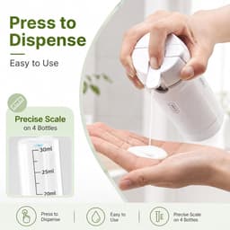 4-in-1 reisdispenser, reisflessen om te vullen, navulbare reisdispenserflessen, 30 ml, reisflessen voor toiletartikelen, met schaal en etiket, voor shampoo, conditioner, lotion, crème — thumbnail 5