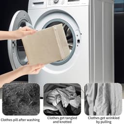 Famanu – Wasmachinezakken van katoen, waszak met ritssluiting, waszak voor kleding, vuilzakken voor het opbergen, geschikt voor overhemden, truien, 3 stuks — thumbnail 5