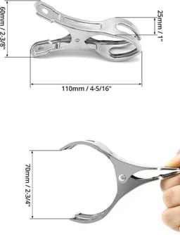 Set van 10 roestvrijstalen handdoekclips - Strandlaken clips - Windbestendige veerclips - 11 cm - Voor badhanddoek en lakens — thumbnail 2