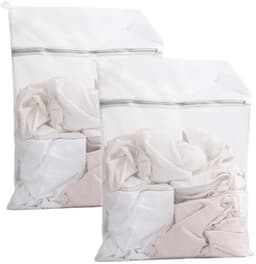 Wasnet Set van 2 - Duurzame Waszakken met Ritssluiting - Waszakken voor Delicate Kleding - Reiswasnet 40 x 50 cm - Robuuste Stiksels - Waszak — thumbnail 1