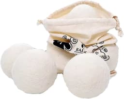 6 stuks wollen wasballen, versnelt droogtijd, vermindert statische lading, voor dikke kleding en baby's met gevoelige huid — thumbnail 1