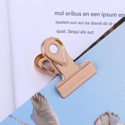 Knijpers 30mm Metaal - Sterke Veer - Elektroplating - 6 Stuks - Kantoor Thuis School Blauw — thumbnail 4