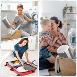 Waszakken, wasmachine, 360 graden rondom reiniging, schoenenzak, wasmachine met verborgen ritssluiting, voor gymschoenen, tennisschoenen, canvas schoenen (grijs) — thumbnail 2
