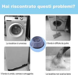 Antivibratievoeten Wasmachine - Trilvoetjes Rubber - Apparaat Stabiliseren - Universeel Antislip - Set van 4 - Zwart — thumbnail 5