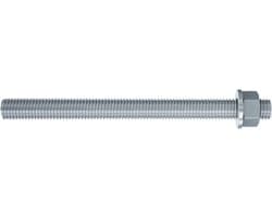 Ankerstang M10 - Bevestigingsbout Staafanker - Staalconstructies Bevestigen - Gegalvaniseerd Staal 8.8 - M10 x 200 mm - Zilver