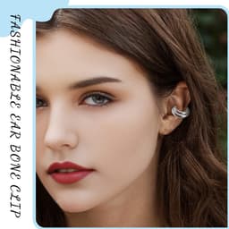 2 stuks oorcuff – oorbellen, geen piercing, zonder oorgat, hypoallergeen, cadeau voor dames en meisjes — thumbnail 4