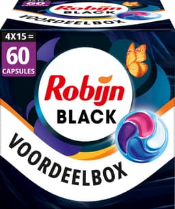 Robijn Wasmiddel - 4-in-1 Wascapsules - Black Velvet - 4 x 15 stuks - 60 Wasbeurten - Voordeelverpakking — thumbnail 1
