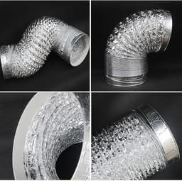 Luchtafvoerslang - Ø 100 mm - 3m - Flexibele aluminium ventilatiebuis luchtafvoerpijp - Flexibele Luchtslang - Air Ventilation — thumbnail 4