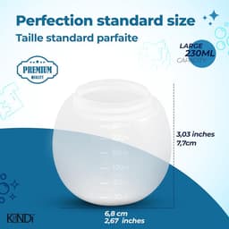 Wasbal net voor de wasmachine - Voorkomt vervuiling van de lade - Set van 3 met 2 maatbekers 230 ml XXL en 1 waszak 30 x 40 cm — thumbnail 2