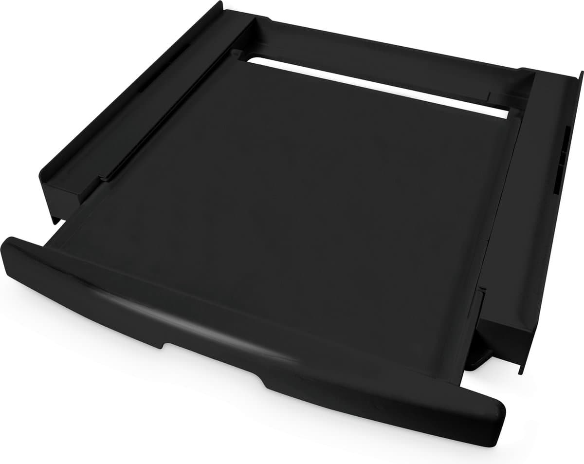 Scanpart kunststof tussenstuk voor wasmachine en droger met werkblad inclusief spanband - Geschikt voor AEG Bosch LG Miele Samsung Siemens Zanussi Whirlpool - Stapelkit - Universeel — afbeelding 1