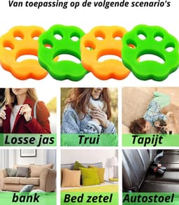 Waledano® Anti-Haar Bal voor Wasmachine – Herbruikbare Pluisverwijderaar – PU-Materiaal – Verwijdert Dierenhaar & Pluis van Kleding, Dekens en Beddengoed — thumbnail 3