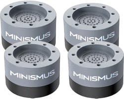 Minismus Wasmachine Verhoger Set van 4 stuks - Zwarte demper Pads - Antislipmatjes - 3,5 CM - Antislip Wasmachine Voeten - Trillingsdempers Wasmachine - Geluidsdemper Wasmachine - Anti Vibratie Wasmachine - Anti Vibratie Pads - Wasdroger Verhoger — afbeelding 1