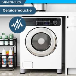 Minismus Wasmachine Verhoger Set van 4 stuks - Zwarte demper Pads - Antislipmatjes - 3,5 CM - Antislip Wasmachine Voeten - Trillingsdempers Wasmachine - Geluidsdemper Wasmachine - Anti Vibratie Wasmachine - Anti Vibratie Pads - Wasdroger Verhoger — thumbnail 5