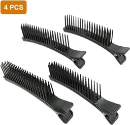 Haar Sectie Clips - Styling Klemmen - Haar Stylen - Antislip Grip - 4 Stuks - Zwart — thumbnail 5