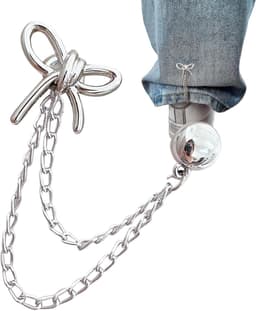 Broekklem - broekclip - broek clip - broek klem - Kleding Clip - 1 stuk - broekspijp clip - broekspijp verkorter - Bevestigingsclip voor broekspijp - Magnetisch - wasknijpers - Antislip Vaste Gesp - Zilver — thumbnail 1