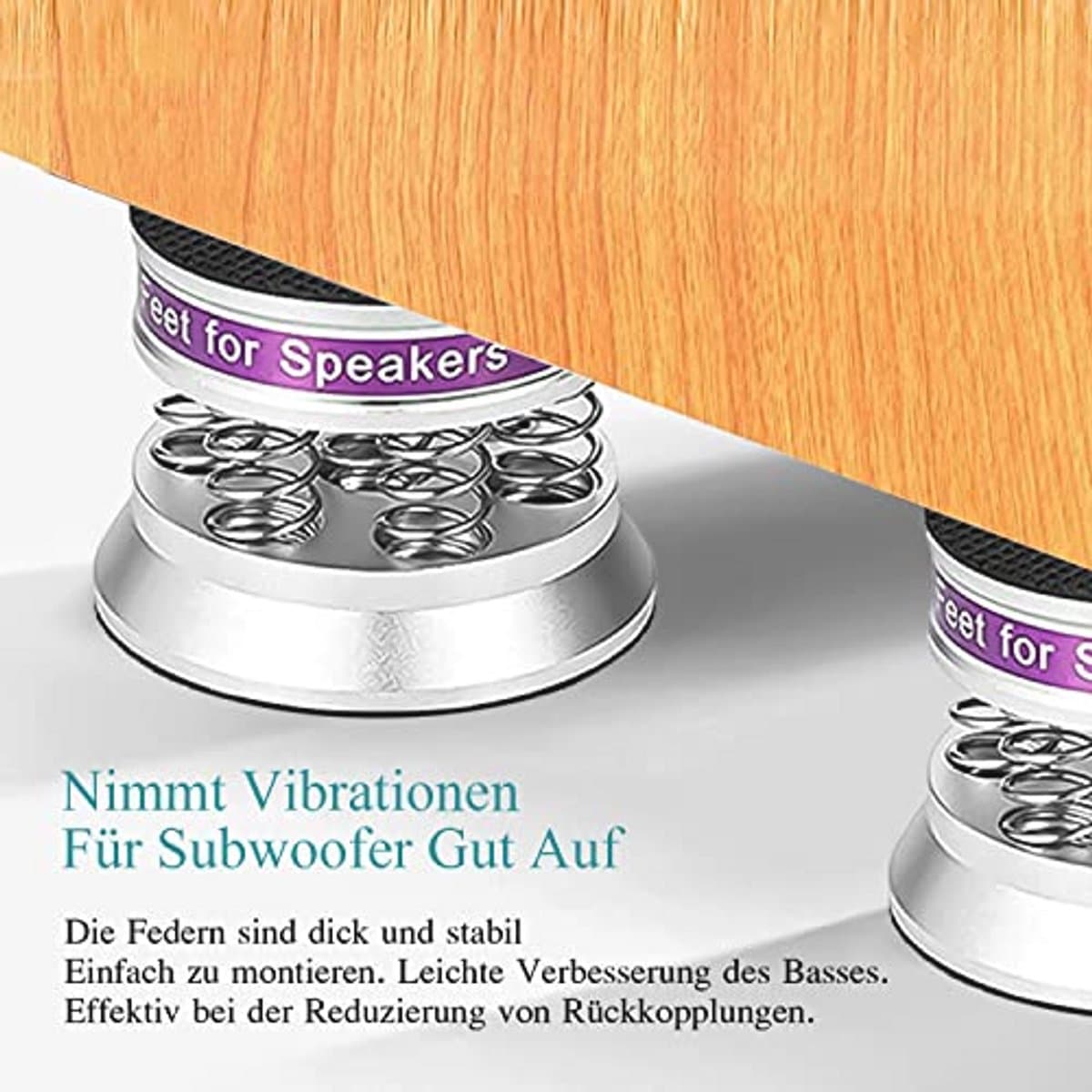 High-end luidsprekers voet trillingdempers met antislip rubberen demping - 4 stuks — afbeelding 1