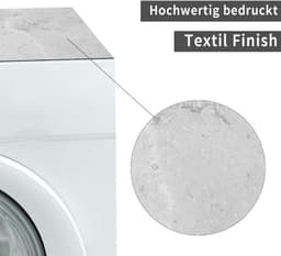 Antislip Wasmachine Beschermers Set van 2 - 60 cm Betonlook — thumbnail 4