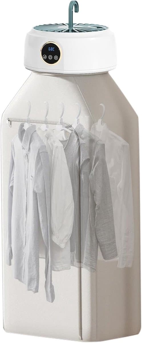 Draagbare wasdroger, draagbare droogtrommel, kleine droger, wasdroger, 600 W, compacte droger, draagbare droger zonder boren, opvouwbaar — afbeelding 1