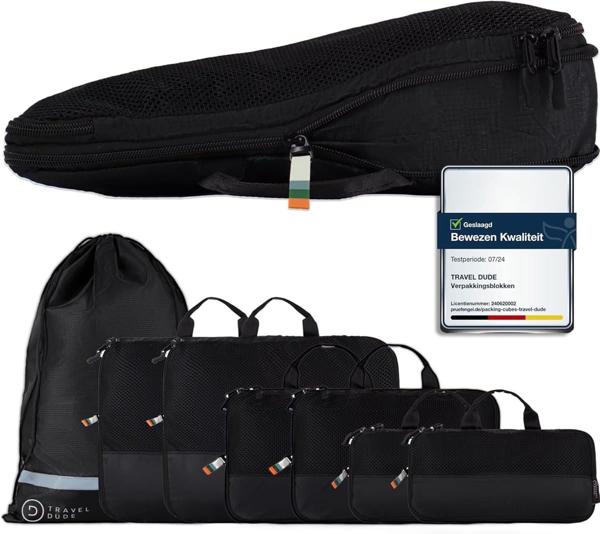 Famanu - Wasnet voor wasmachine, 40×50 cm, met ritssluiting, beschermt kleding tegen vervorming tijdens wassen — afbeelding 1