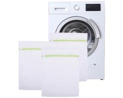 IMPERATORIS® Waszakjes voor Wasmachine - Bescherming voor Fijne Was en Schoenen - Mesh Wasnet met Rits - Voorkomt Slijtage - Set van 3 - Groente - 40 x 50 cm